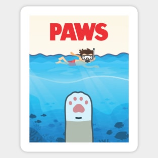 PAWS -JAWS Poster Parody Sticker